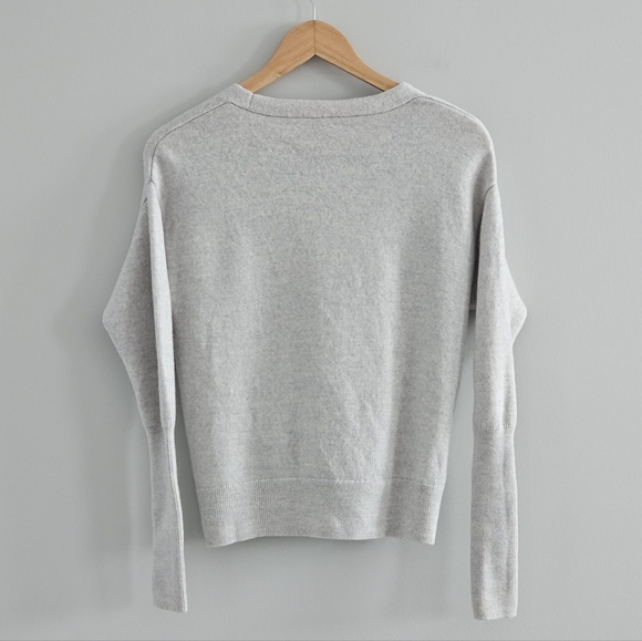 Aritzia Wilfred Cyprie 100% Merino Wool Cardigan Gray Small Quiet Luxury - Picture 3 of 10